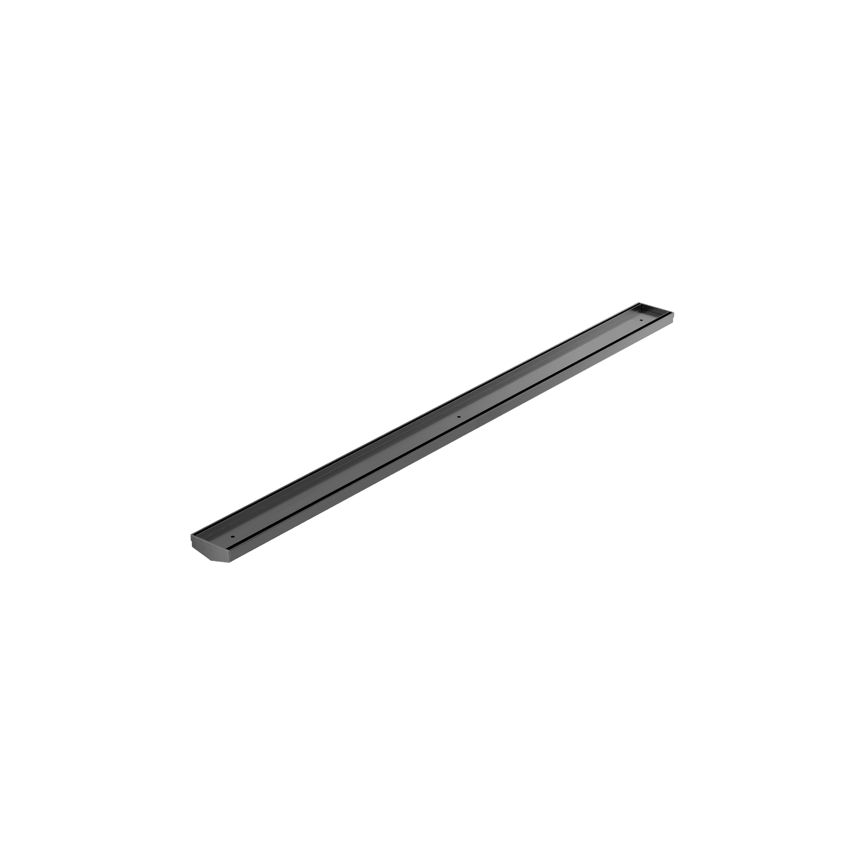 Tile Insert V Channel 1200mm Floor Grate 50mm Outlet Without Outlet And Hole Saw Gun Metal