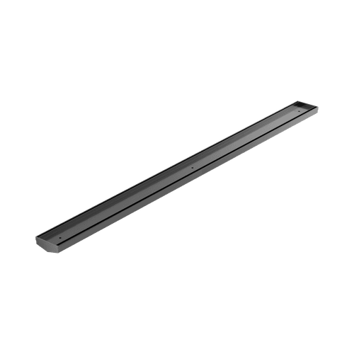 Tile Insert V Channel 1200mm Floor Grate 50mm Outlet Without Outlet And Hole Saw Gun Metal