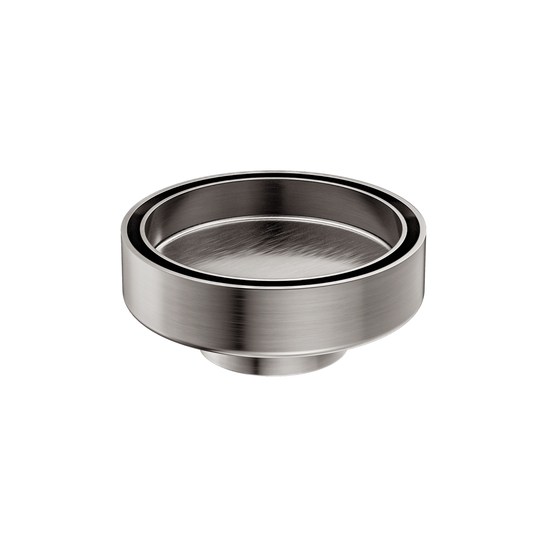 100mm Round Tile Insert Floor Waste 50mm Outlet Brushed Nickel