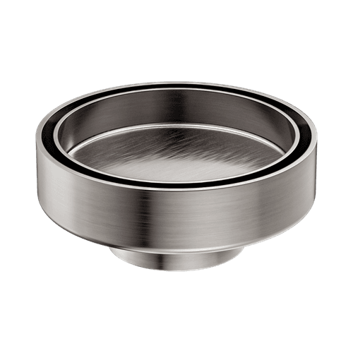 100mm Round Tile Insert Floor Waste 50mm Outlet Brushed Nickel