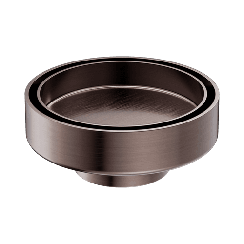 100mm Round Tile Insert Floor Waste 50mm Outlet Brushed Bronze