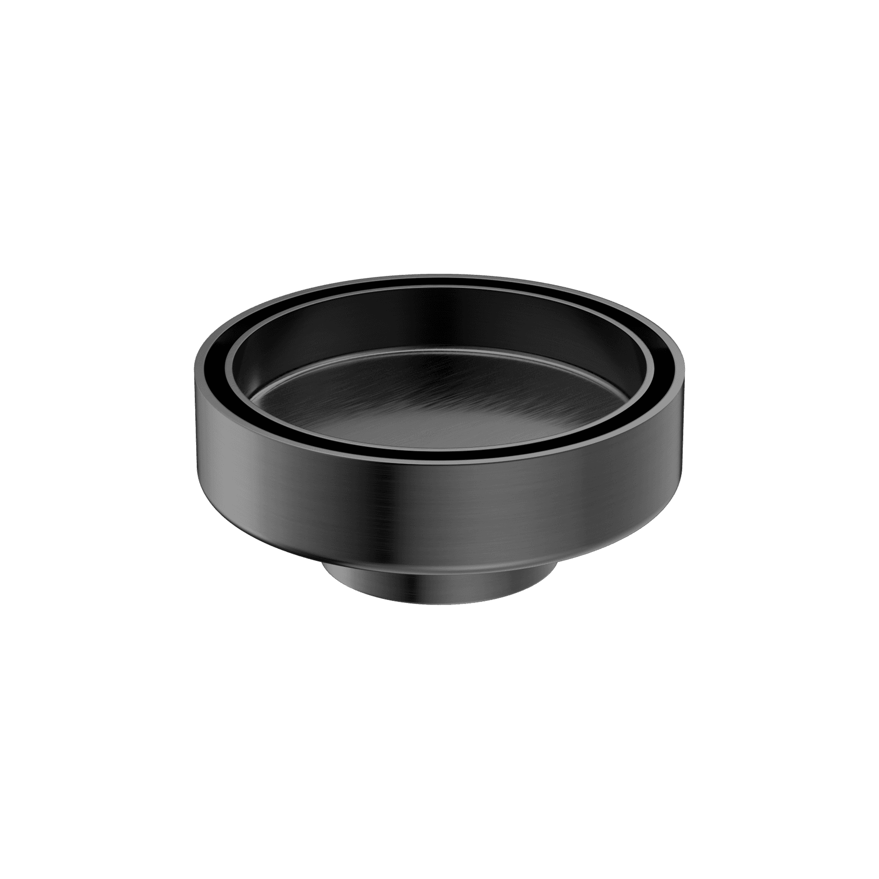 100mm Round Tile Insert Floor Waste 50mm Outlet Gun Metal