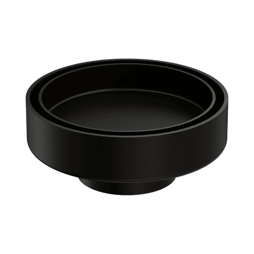 100mm Round Tile Insert Floor Waste 50mm Outlet Matte Black