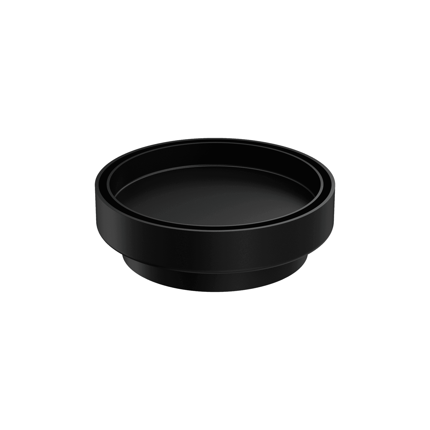 130mm Round Tile Insert Floor Waste 100mm Outlet Matte Black
