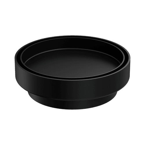 130mm Round Tile Insert Floor Waste 100mm Outlet Matte Black