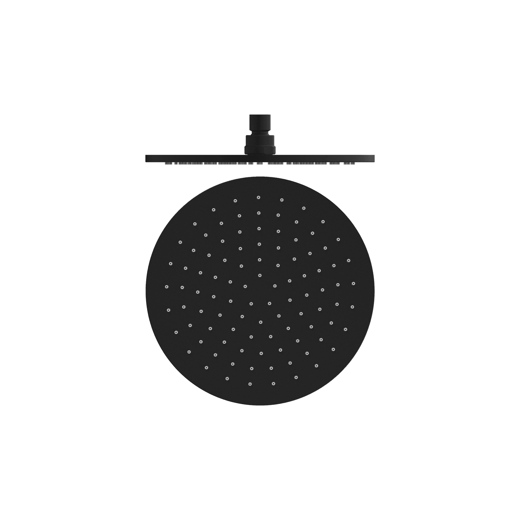 250mm Round Shower Head Matte Black