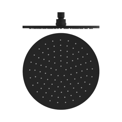 250mm Round Shower Head Matte Black