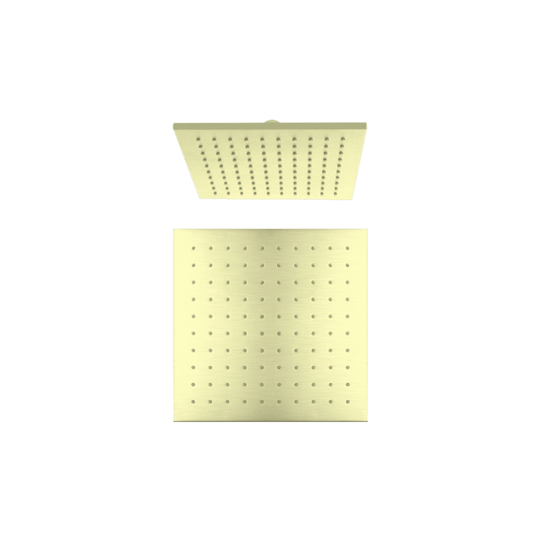 250mm Square Shower Head Brushed Gold