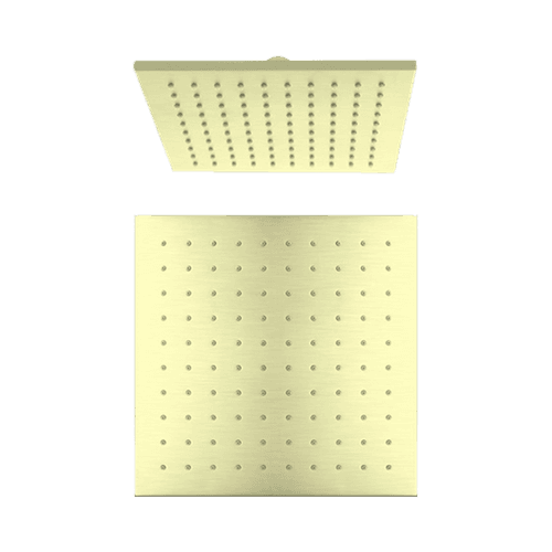 250mm Square Shower Head Brushed Gold