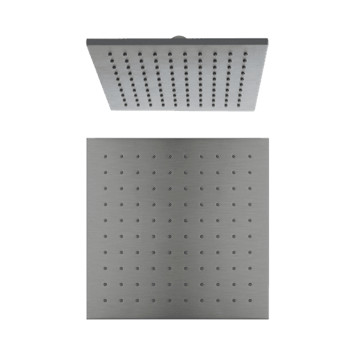 250mm Square Shower Head Gun Metal
