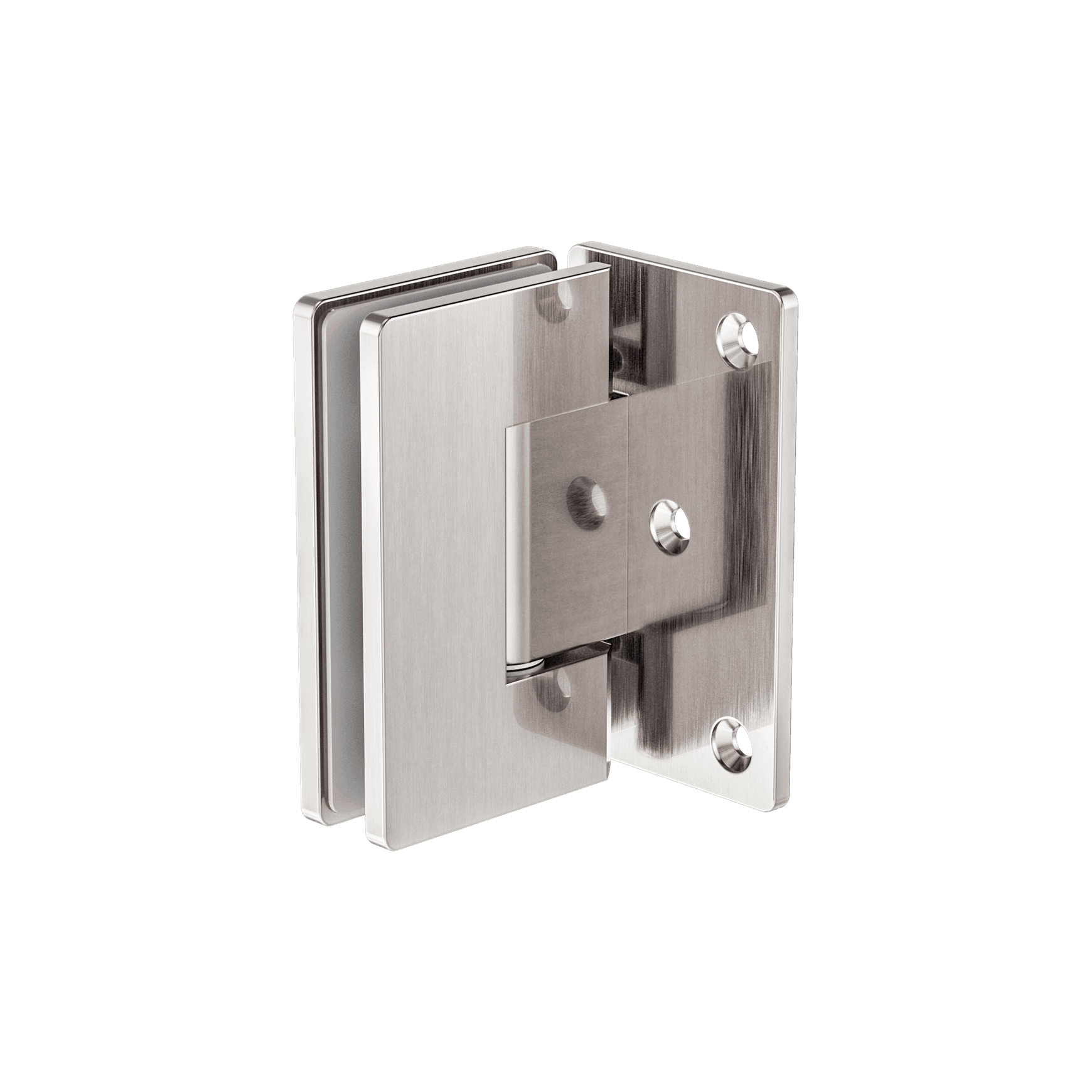 90 Degree Glass To Wall Shower Hinge 10mm Glass Brushed Nickel