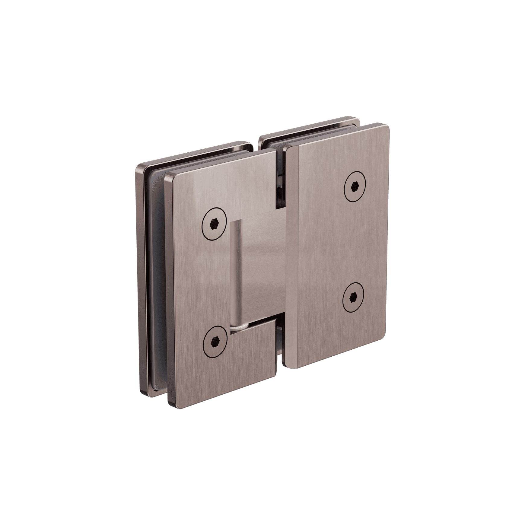 180 Degree Glass To Glass Shower Hinge 10mm Glass Brushed Bronze