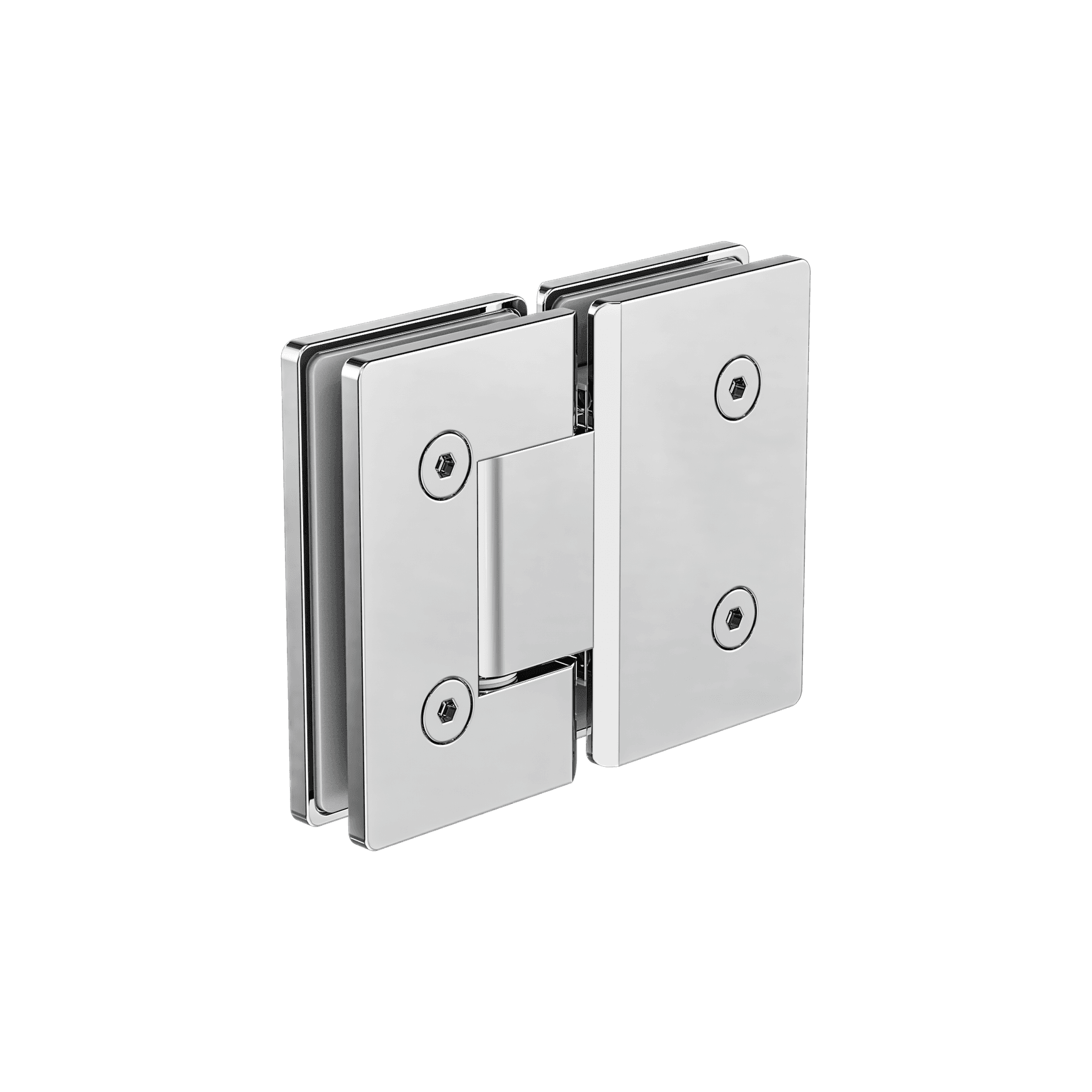 180 Degree Glass To Glass Shower Hinge 10mm Glass  Chrome