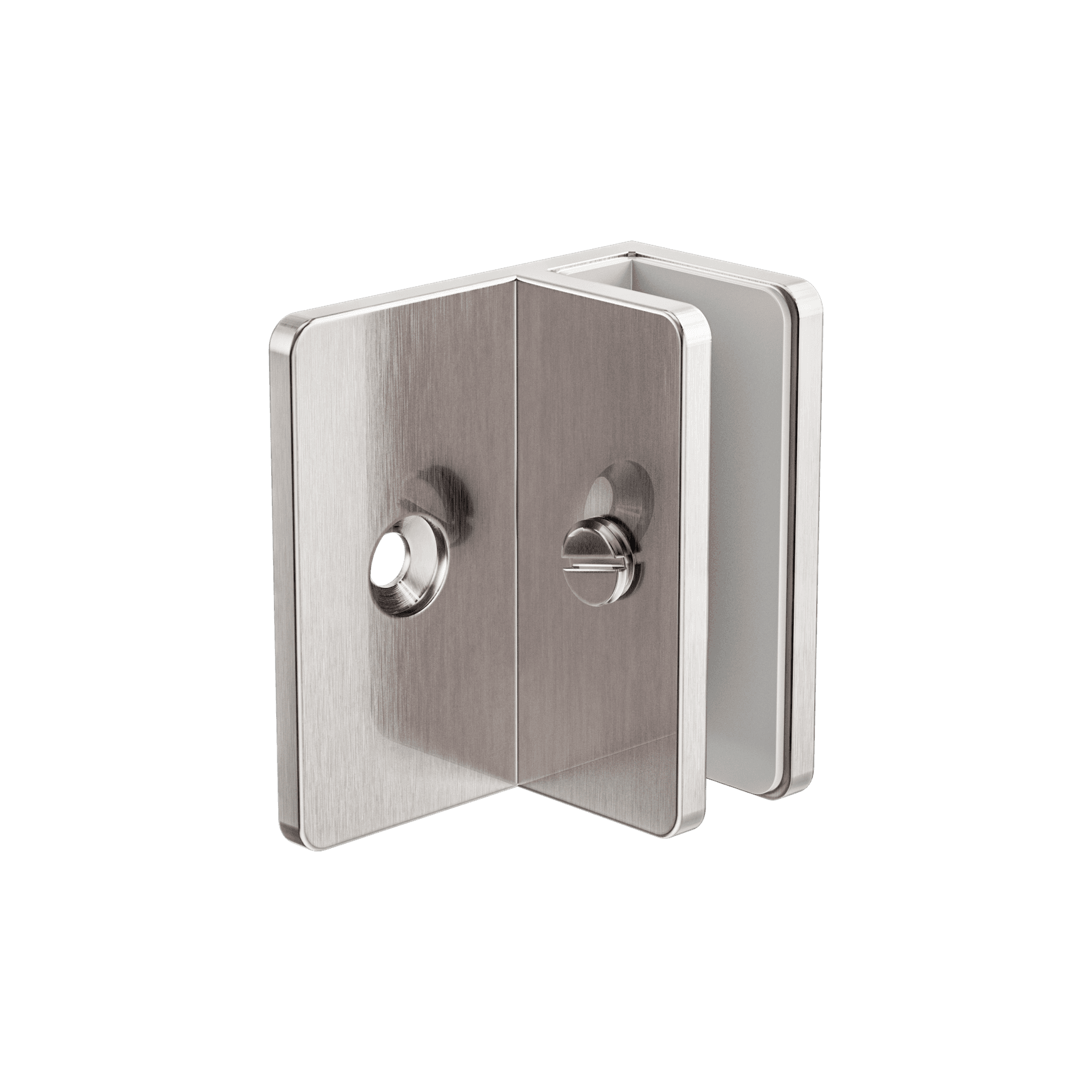 Shower F Bracket 10mm Glass Brushed Nickel