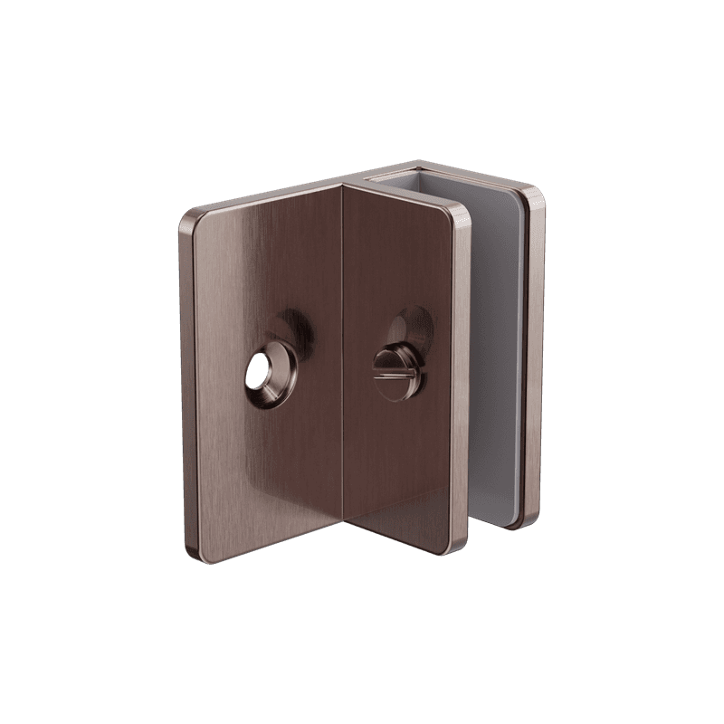Shower F Bracket 10mm Glass Brushed Bronze