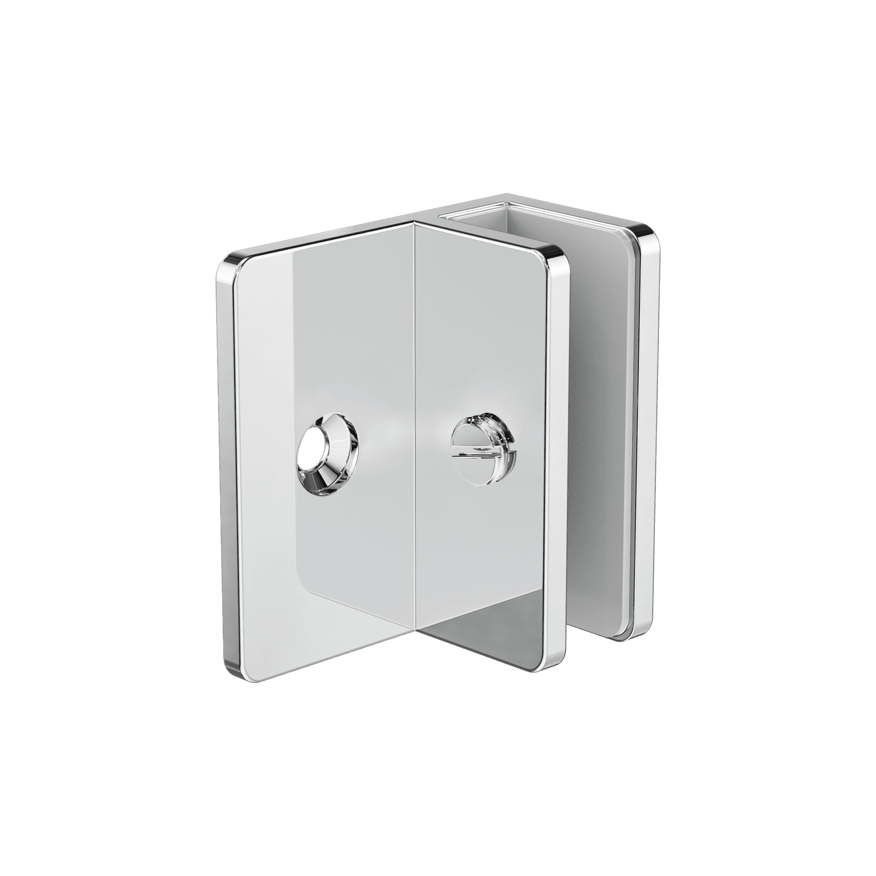 Shower F Bracket 10mm Glass Chrome