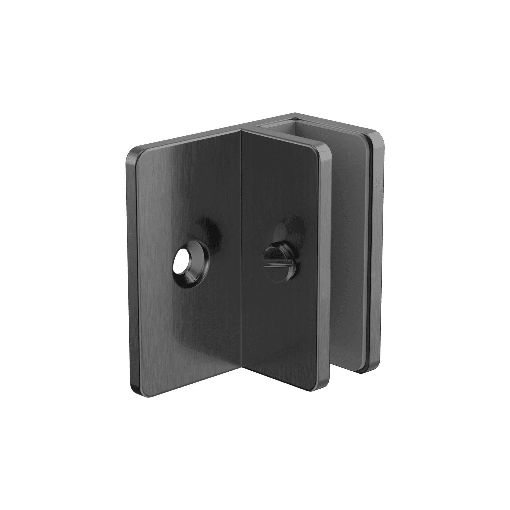 Shower F Bracket 10mm Glass Gun Metal