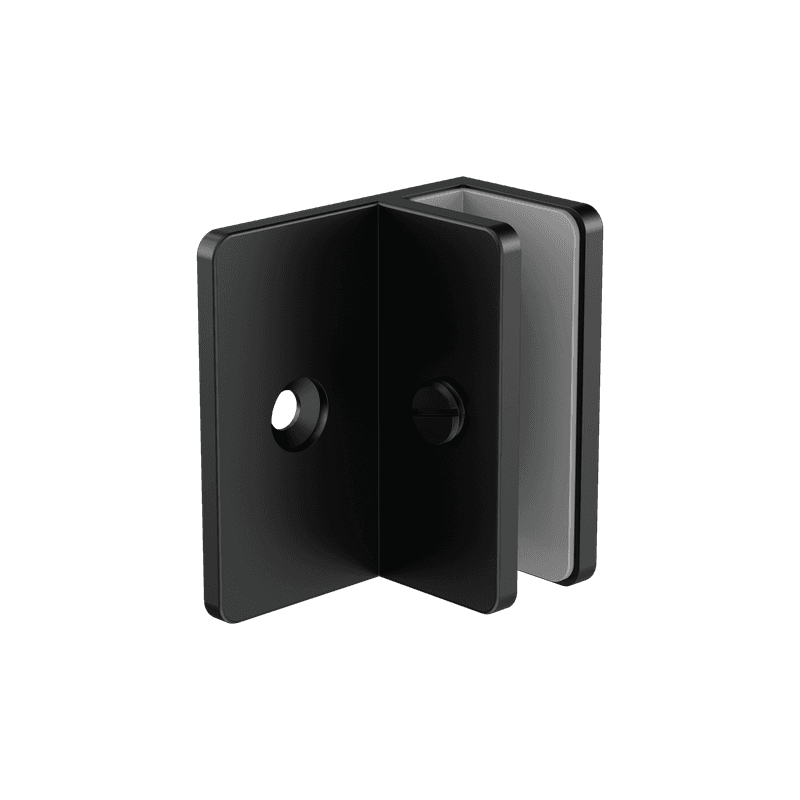Shower F Bracket 10mm Glass Matte Black
