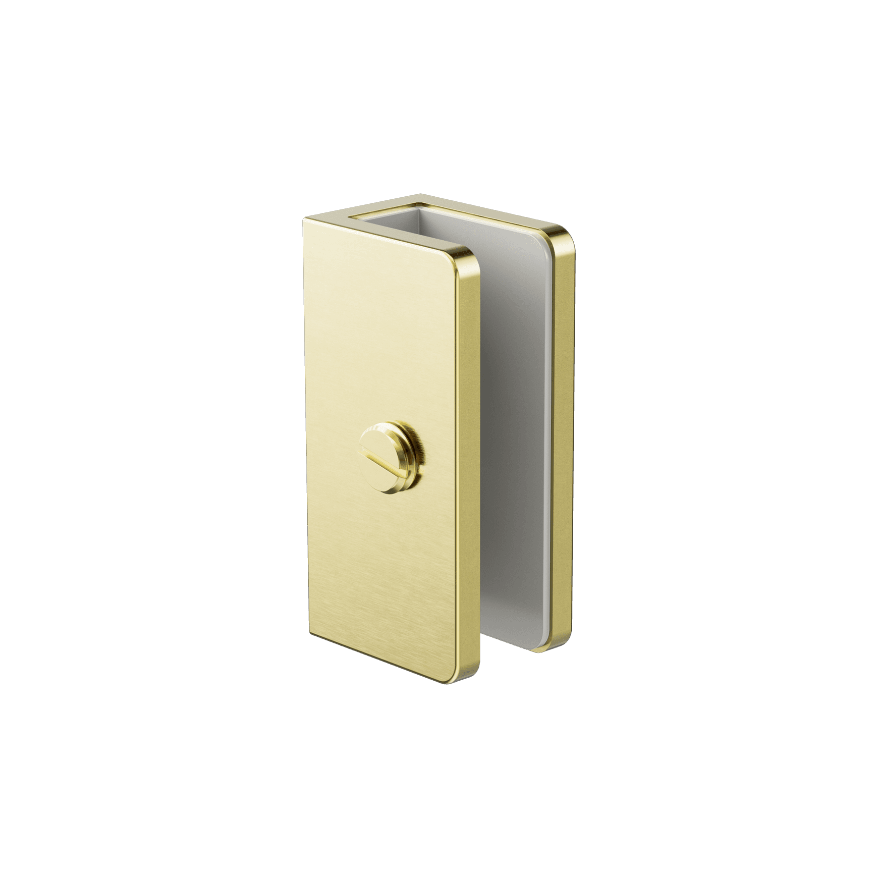 Shower U Bracket 10mm Glass Brushed Gold