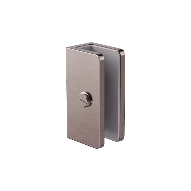 Shower U Bracket 10mm Glass Brushed Bronze