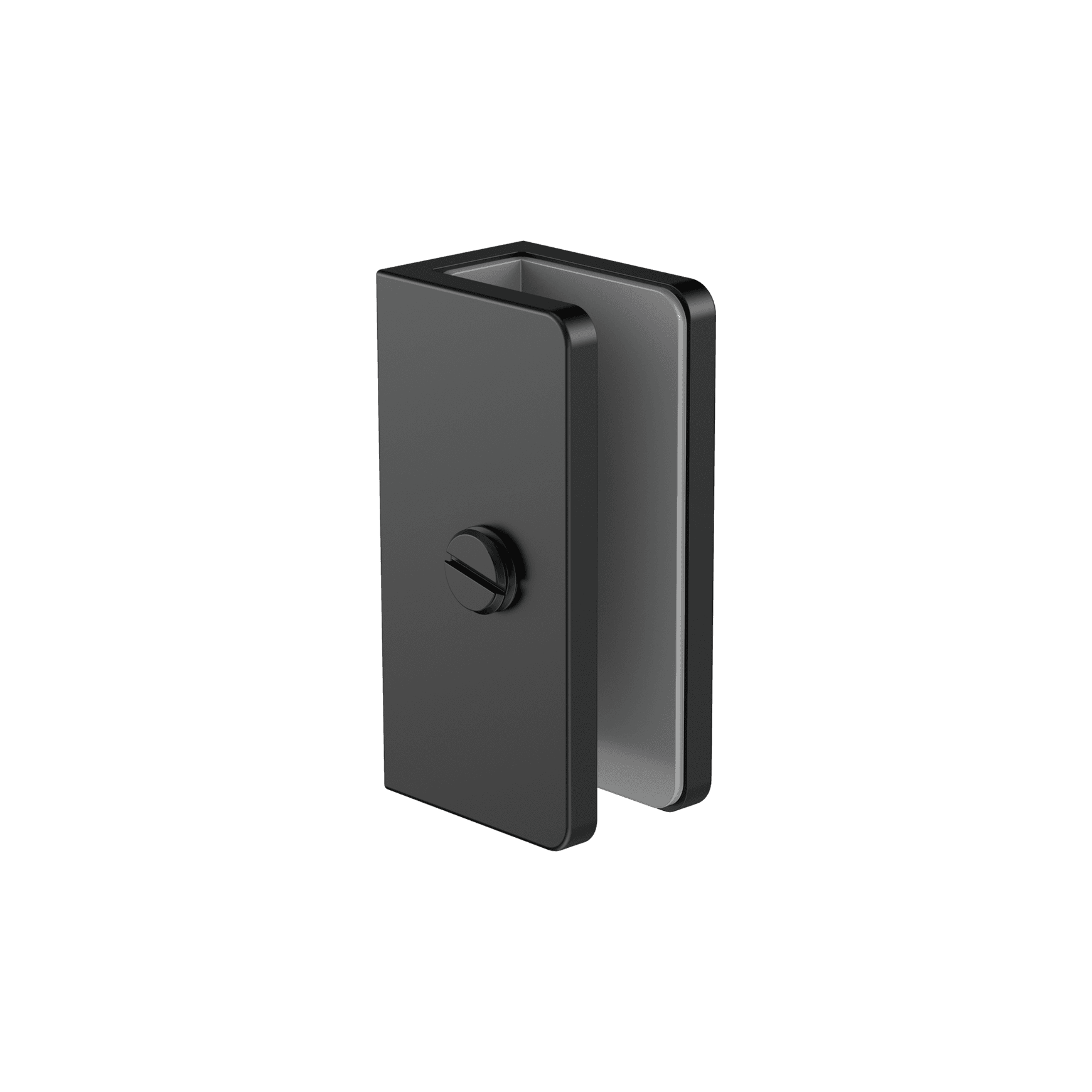 Shower U Bracket 10mm Glass Matte Black