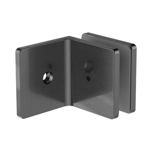 90 Degree Glass To Wall Bracket 10mm Glass Gun Metal