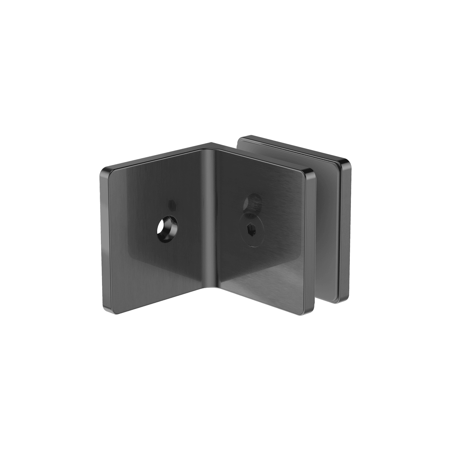 90 Degree Glass To Wall Bracket 10mm Glass Gun Metal