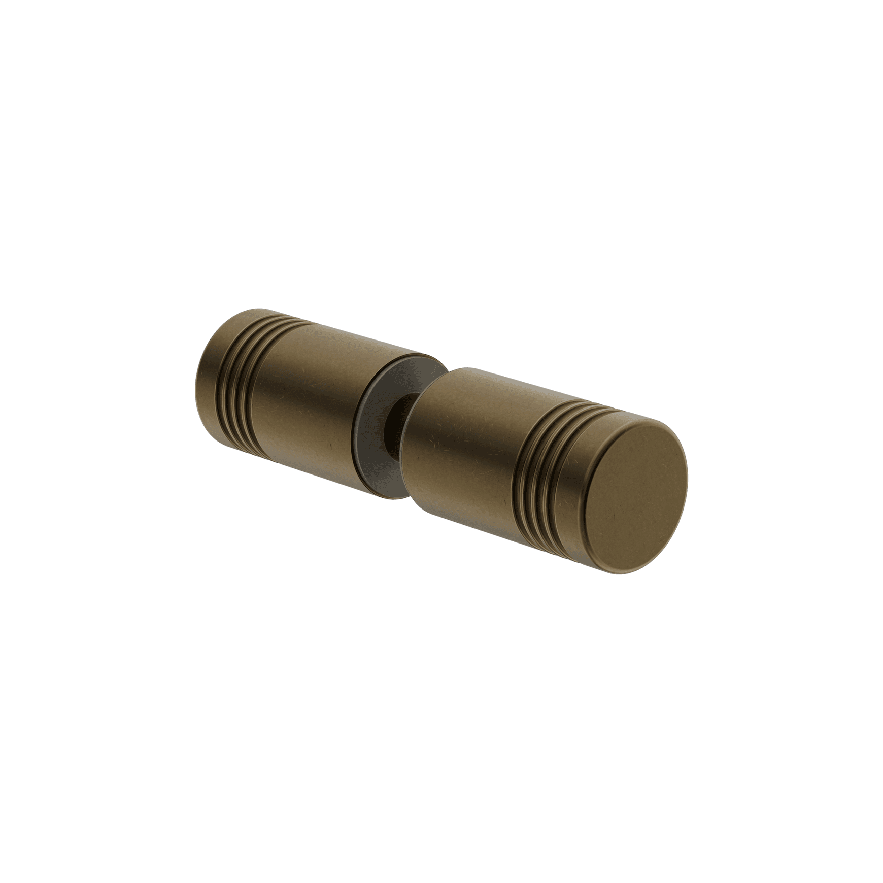 Round Shower Knob Tumbled Antique Brass