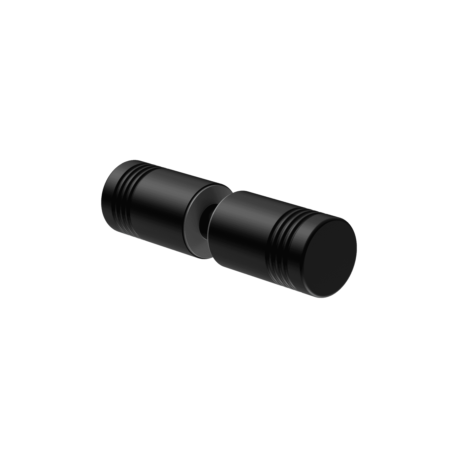 Round Shower Knob Matte Black