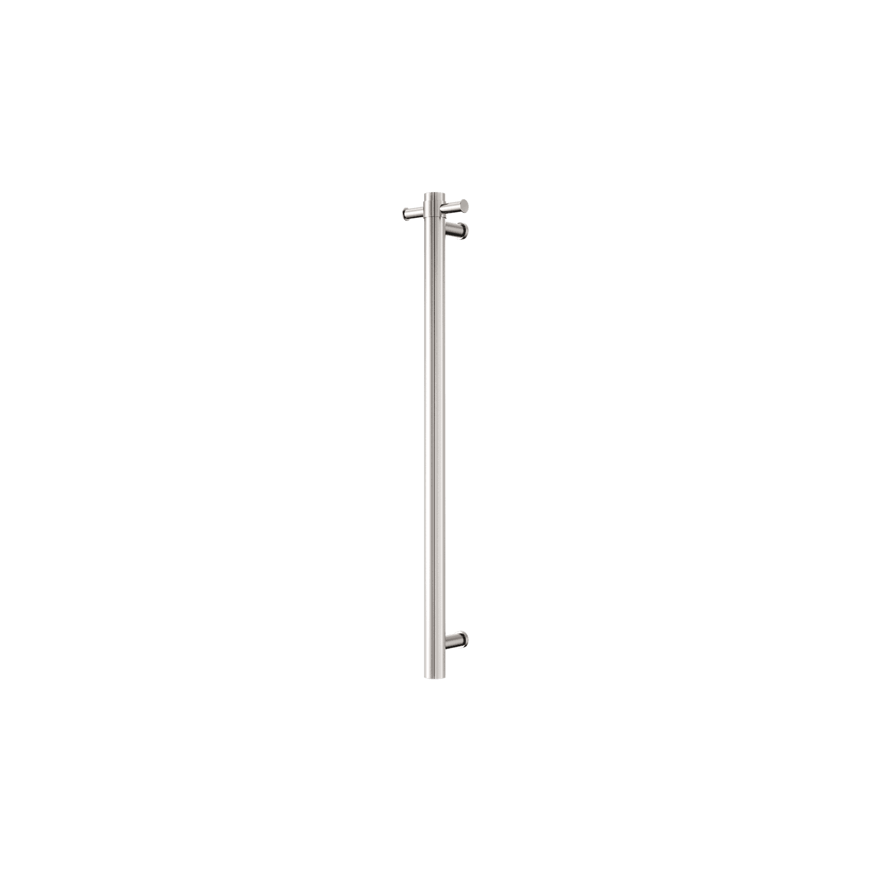 Mecca 240V Single Vertical Heated Towel Rail Brushed Nickel
