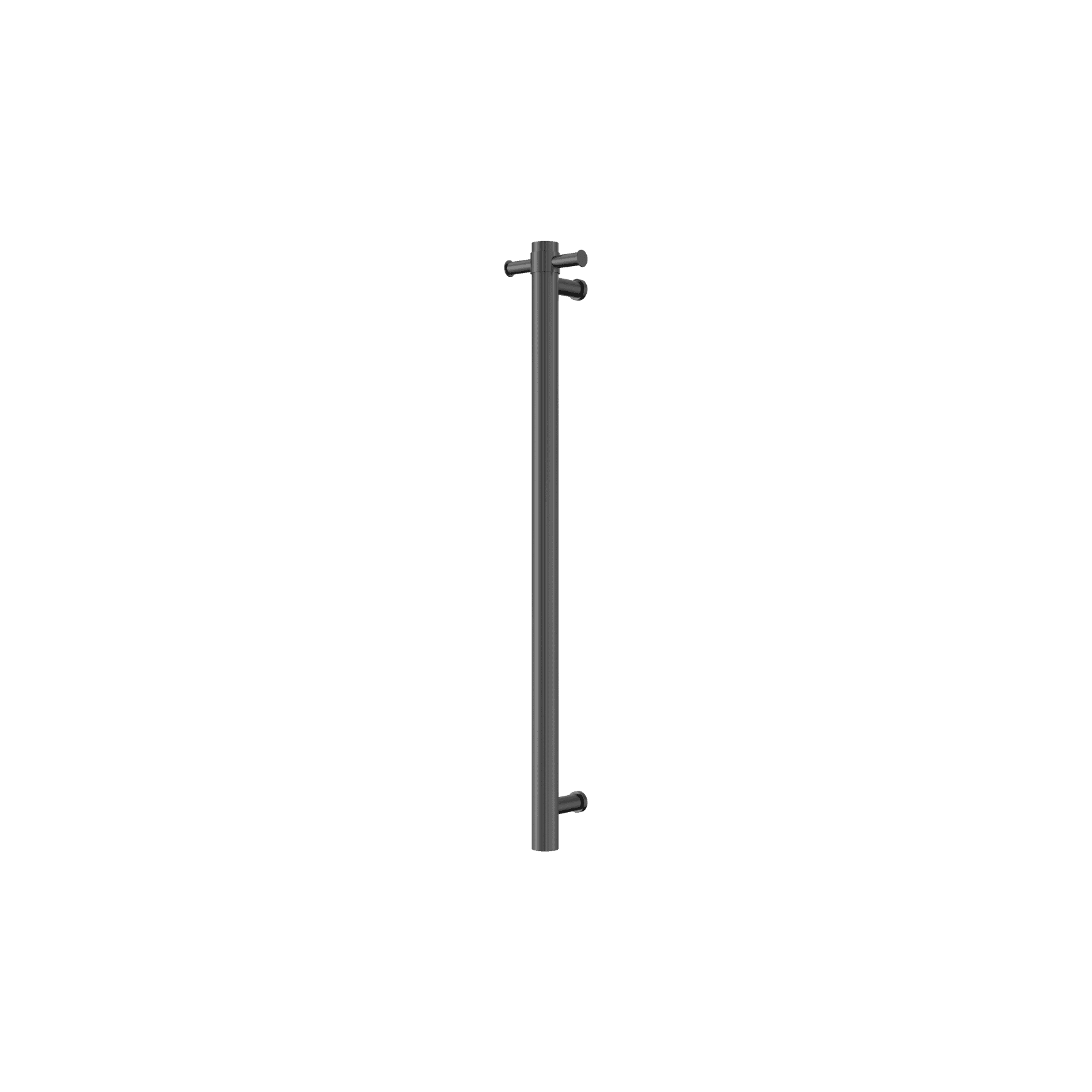 Mecca 240V Single Vertical Heated Towel Rail Graphite
