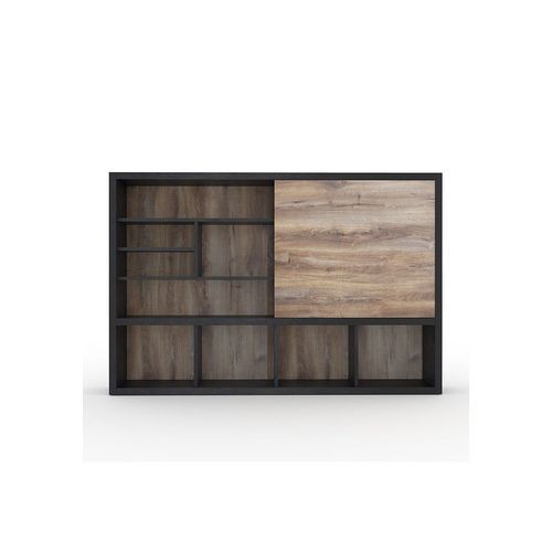 DAXTON Display Unit 2.4M - Warm Oak & Black