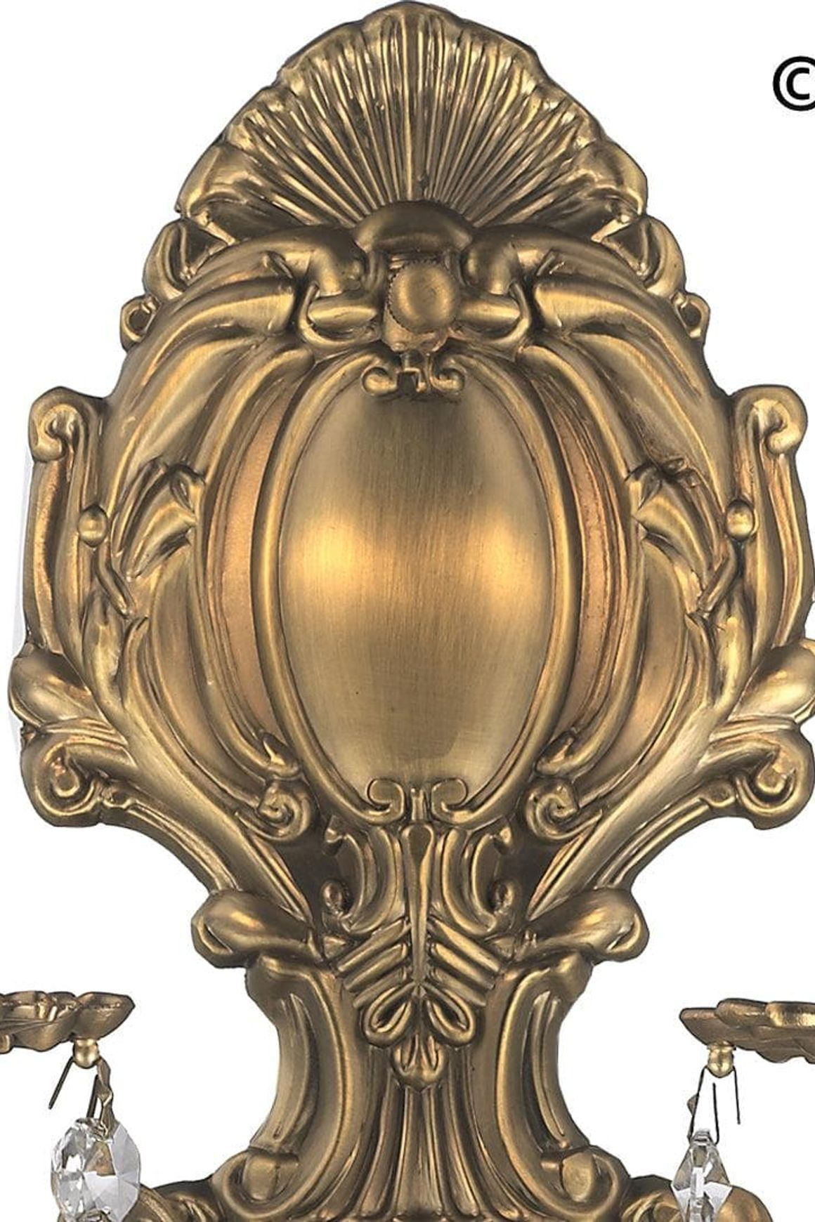 Americana 2 Light Wall Sconce - Victorian - Brass Finish