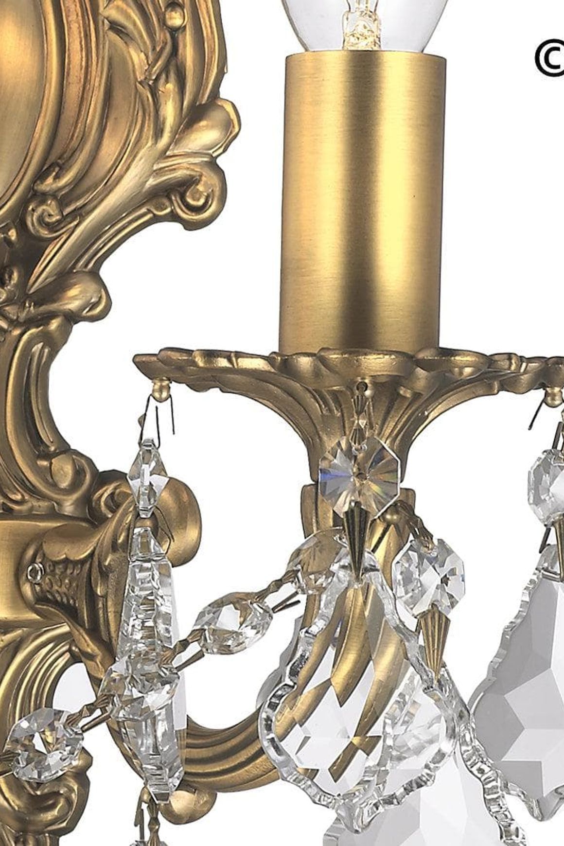 Americana 2 Light Wall Sconce - Victorian - Brass Finish