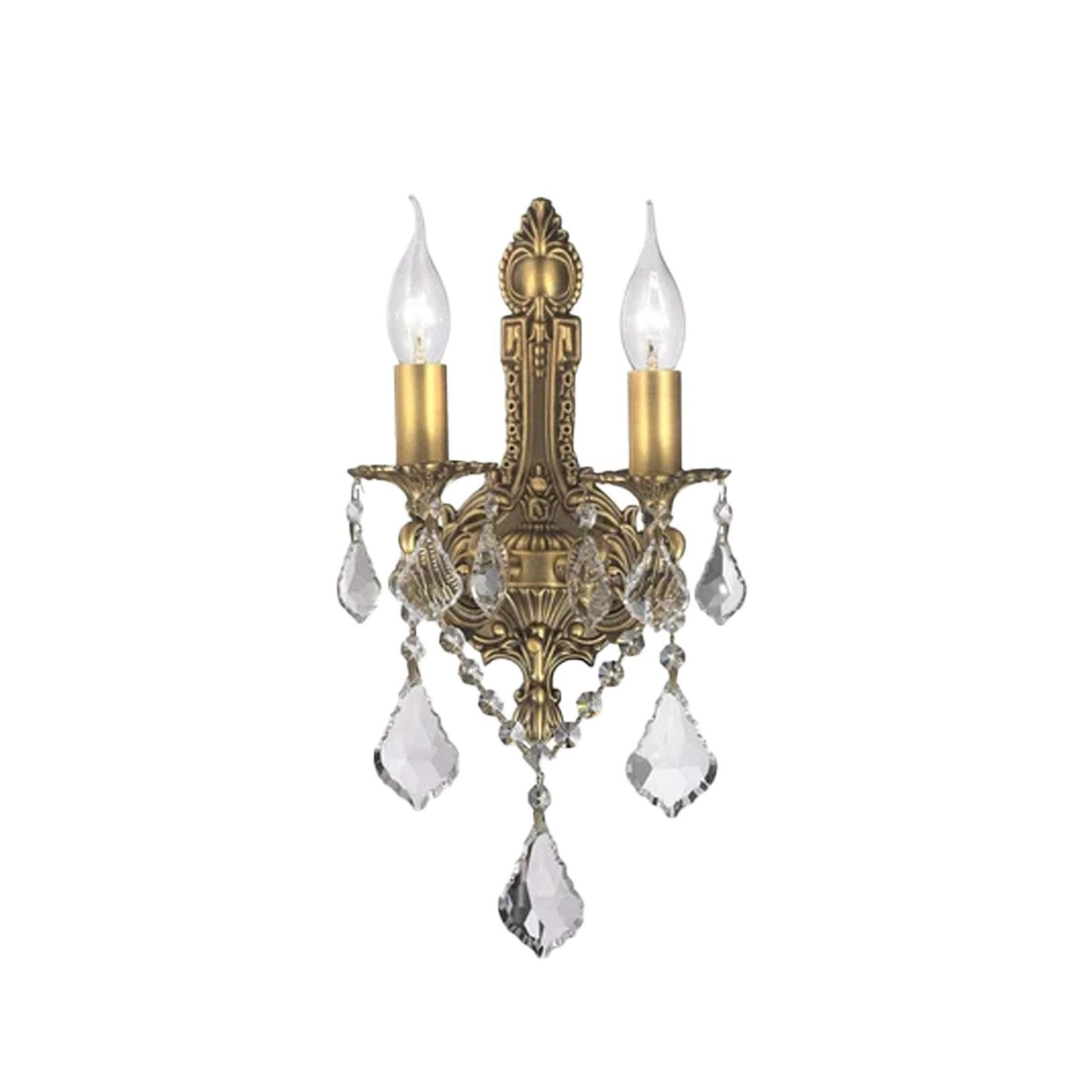 Americana 2 Light Wall Sconce - Edwardian - Brass Finish