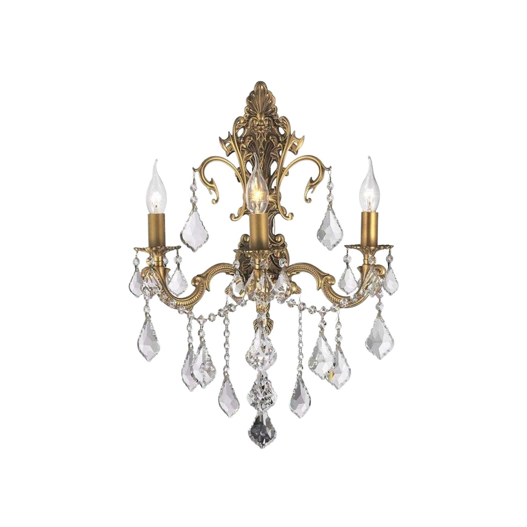 Americana 3 Light Wall Sconce - Brass Finish