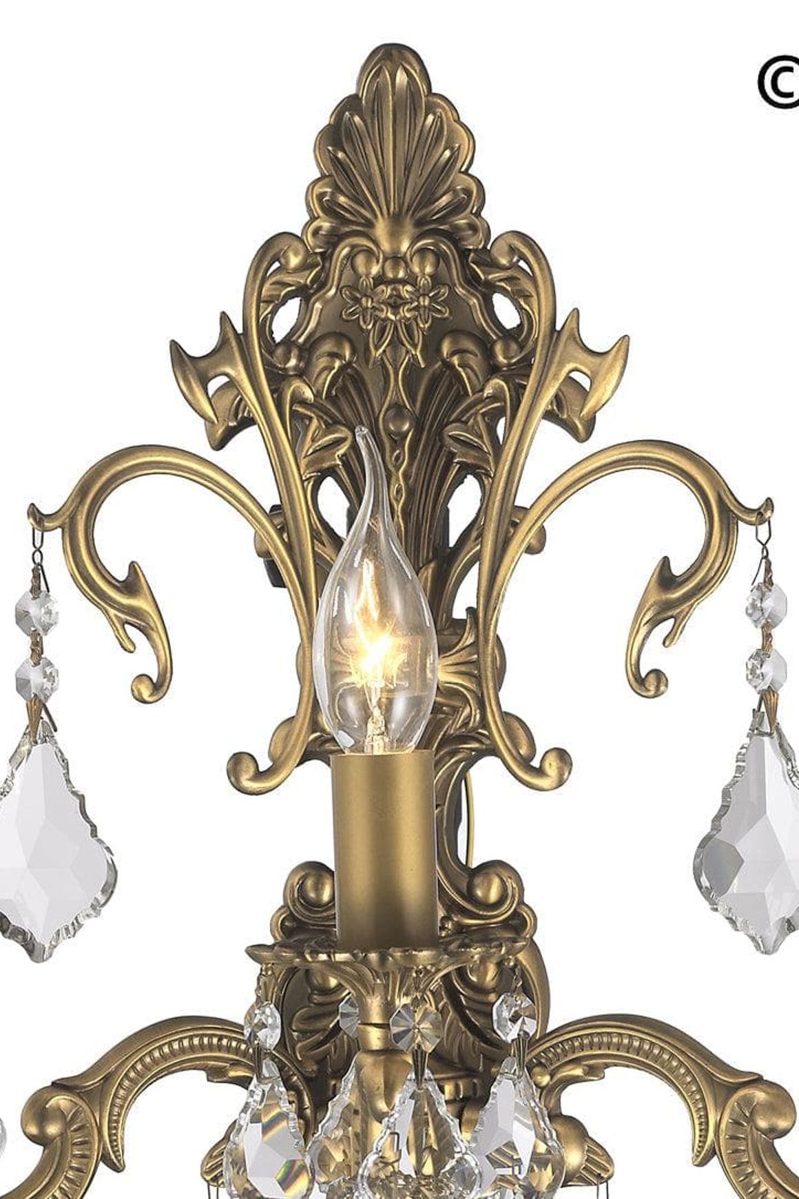 Americana 3 Light Wall Sconce - Brass Finish