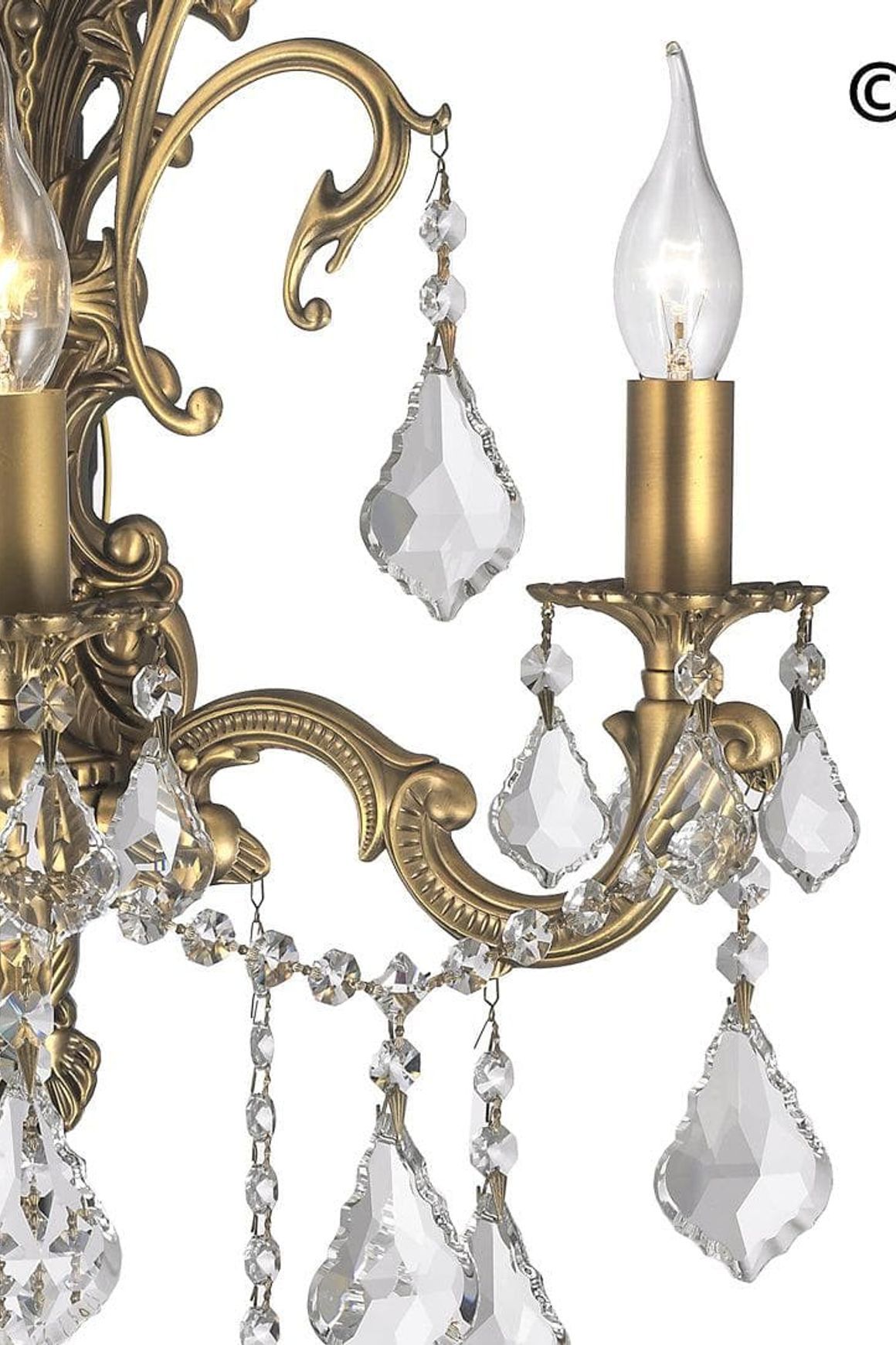 Americana 3 Light Wall Sconce - Brass Finish
