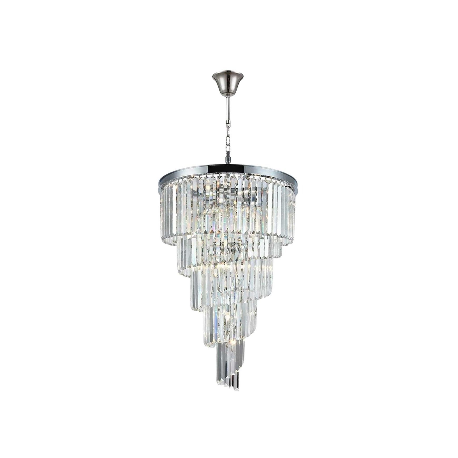 NewYork Oasis Spiral Chandelier - Chrome - W:60cm