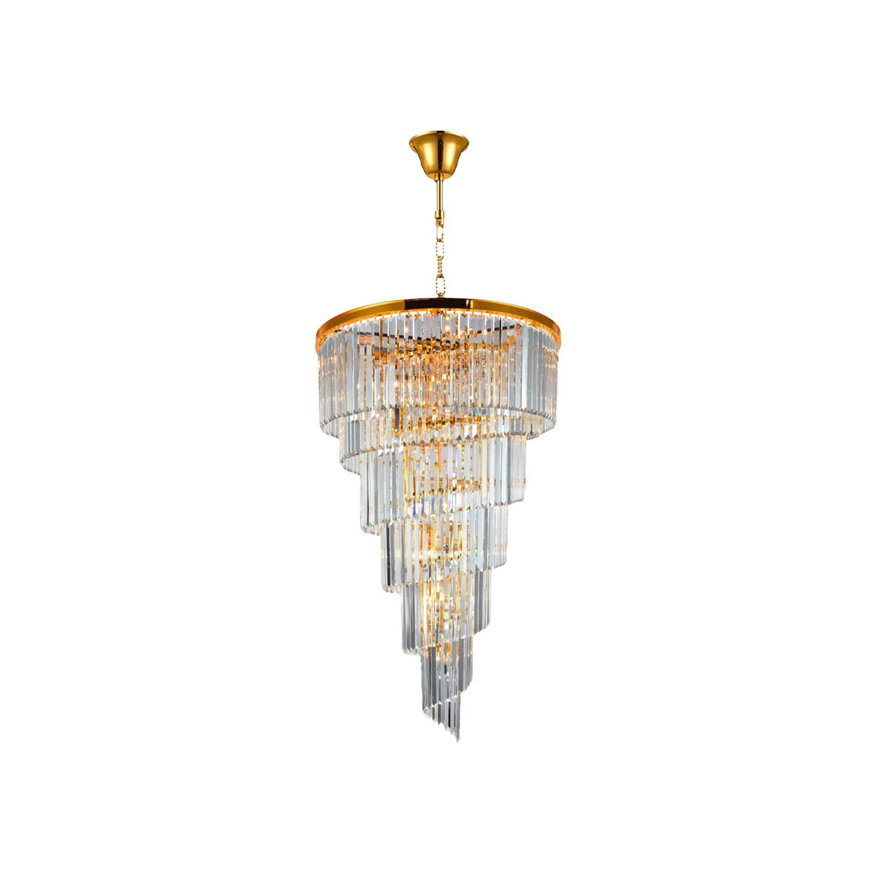 NewYork Oasis Spiral Chandelier - Gold - W:80cm