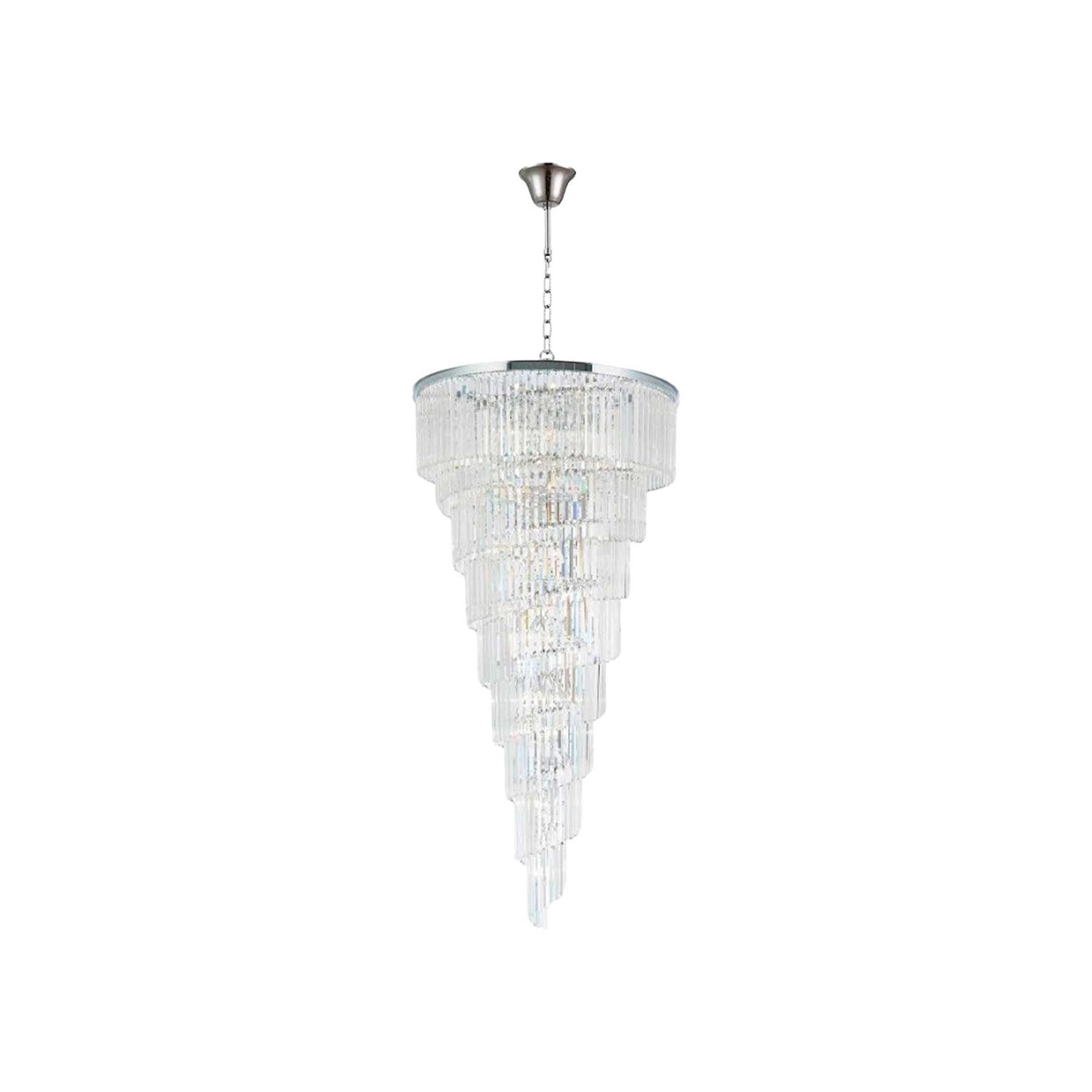 NewYork Oasis Spiral Chandelier - Chrome - Width: 90cm