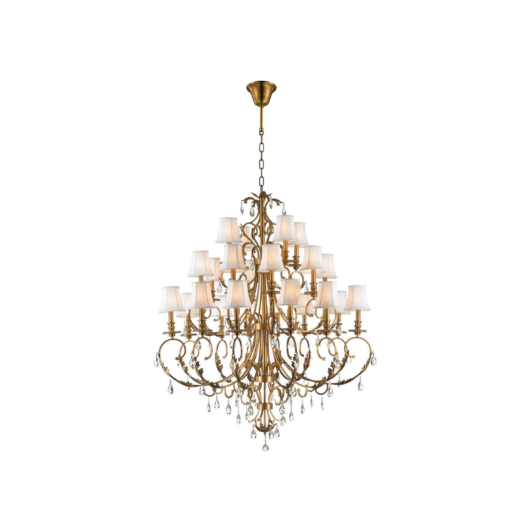 ARIA - Hampton 24 Arm Chandelier - Brass