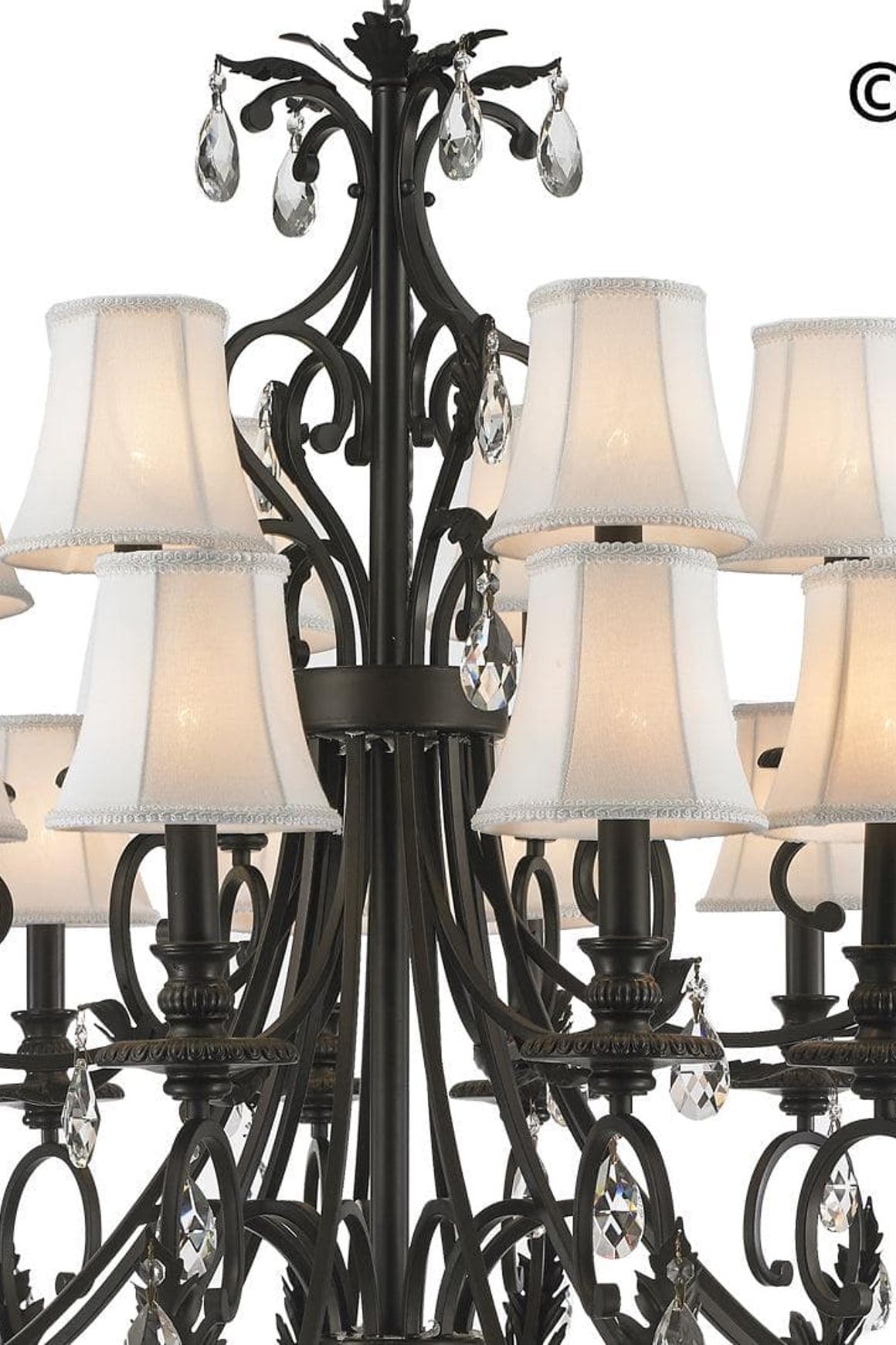 ARIA - Hampton 18 Arm Chandelier - Dark Bronze
