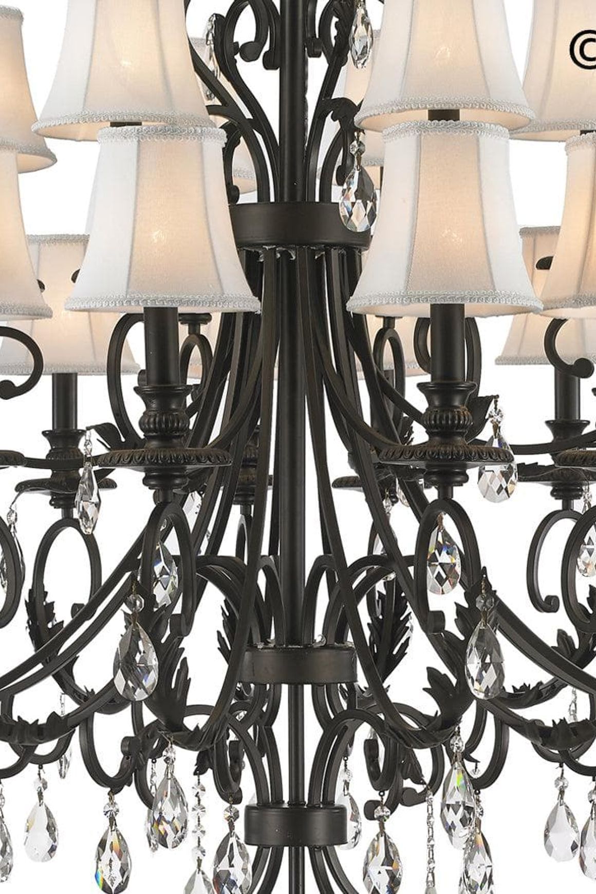 ARIA - Hampton 18 Arm Chandelier - Dark Bronze