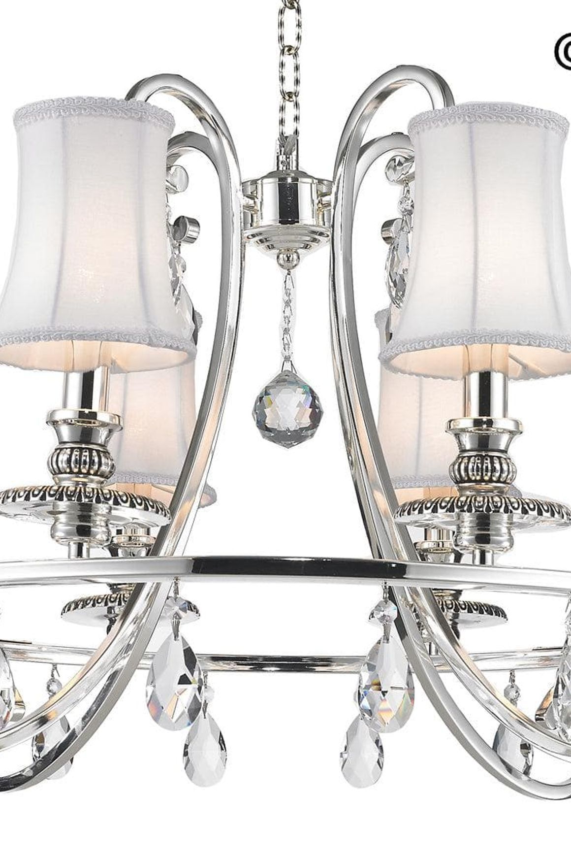 NewYork - Hampton Halo 8 Light Chandelier - Polished Nickel