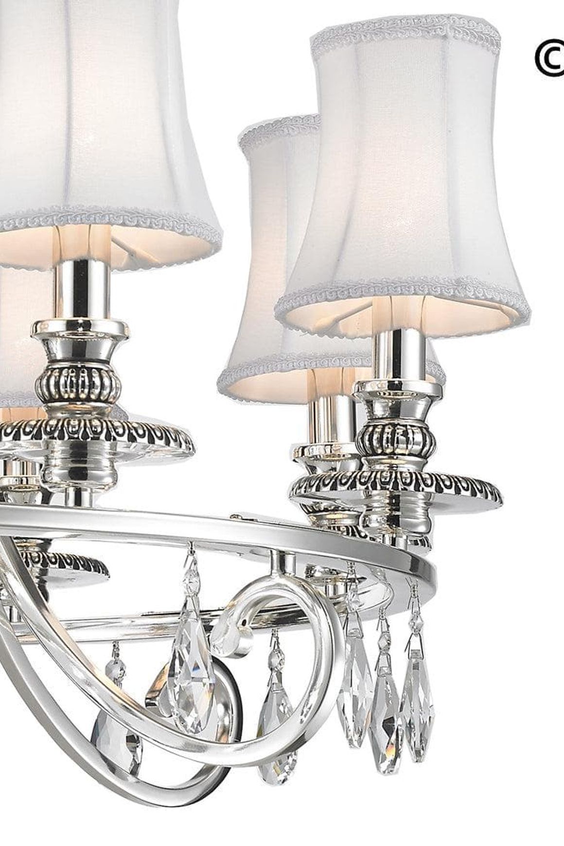 NewYork - Hampton Halo 8 Light Chandelier - Polished Nickel