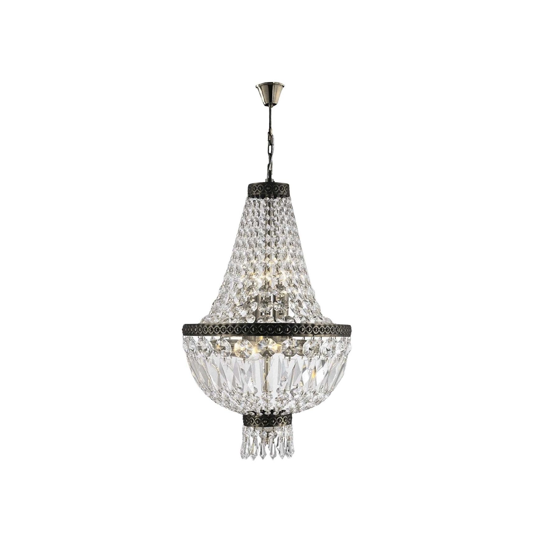 French Basket Chandelier - Antique Bronze - 5 Light
