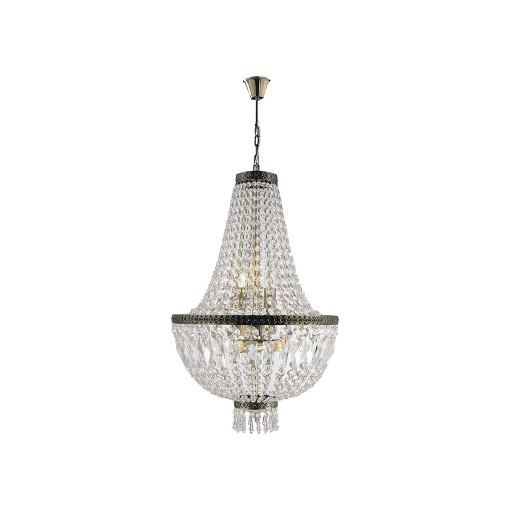 French Basket Chandelier - Antique Bronze - 6 Light