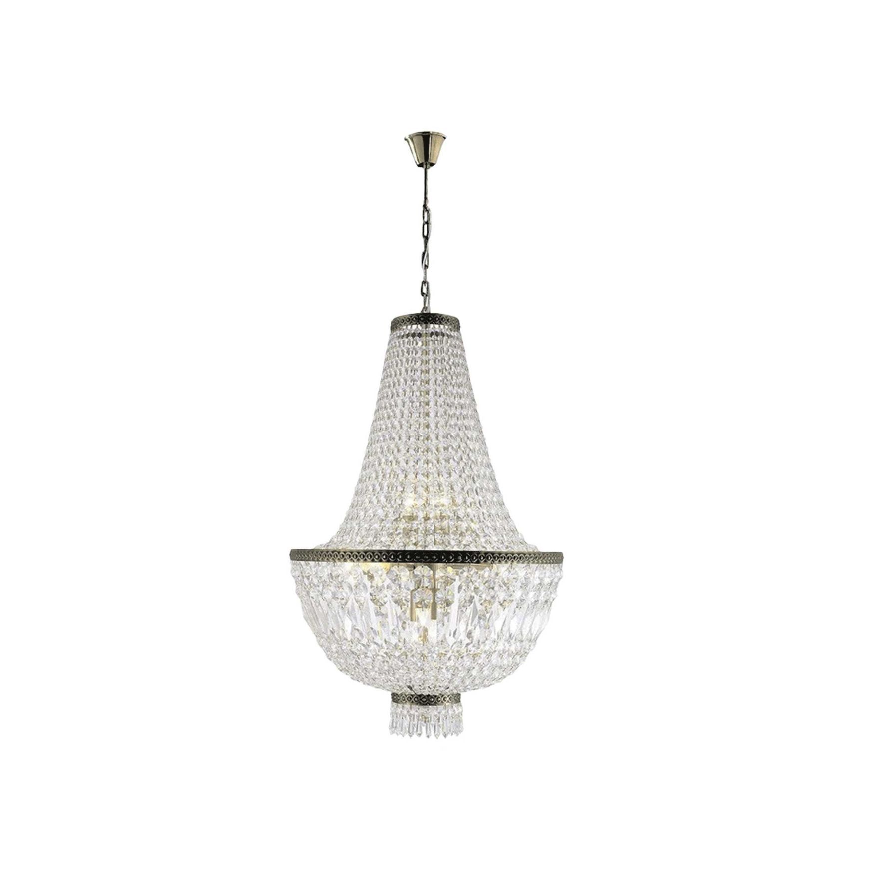 French Basket Chandelier - Antique Bronze - 8 Light
