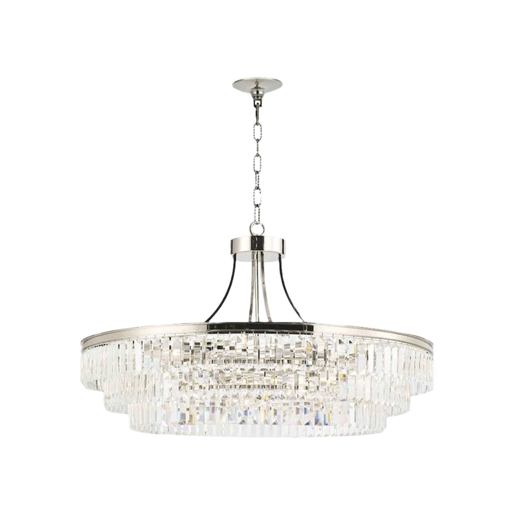 Jordan Collection - Chandelier - Polished Nickel - W:90cm